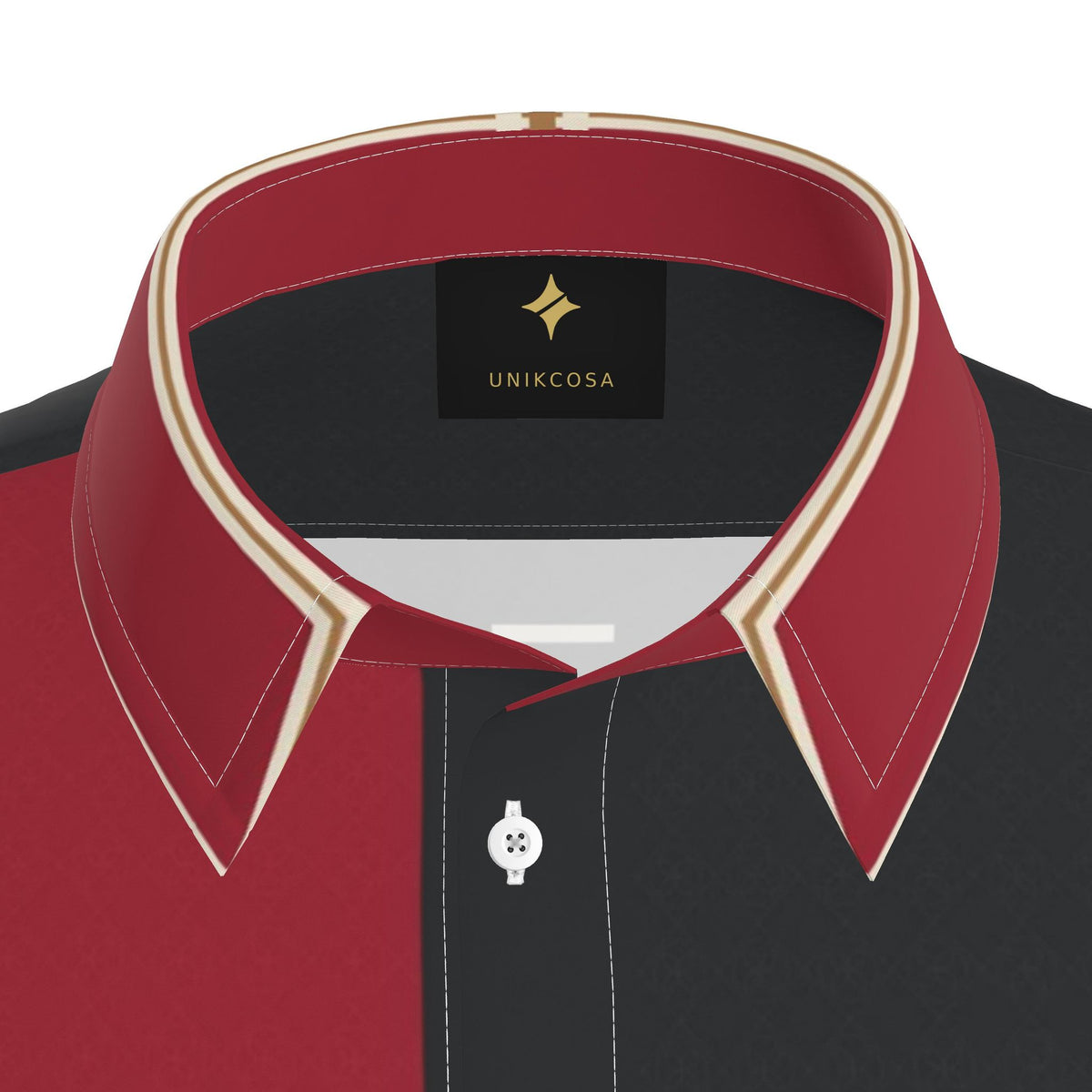 Crimson Atelier Luxury Cotton Satin Button-Up Shirt