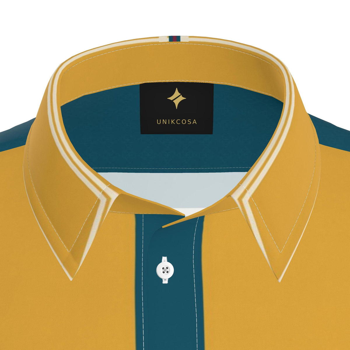 Saffron Current Luxury Cotton Satin Button-Up Shirt