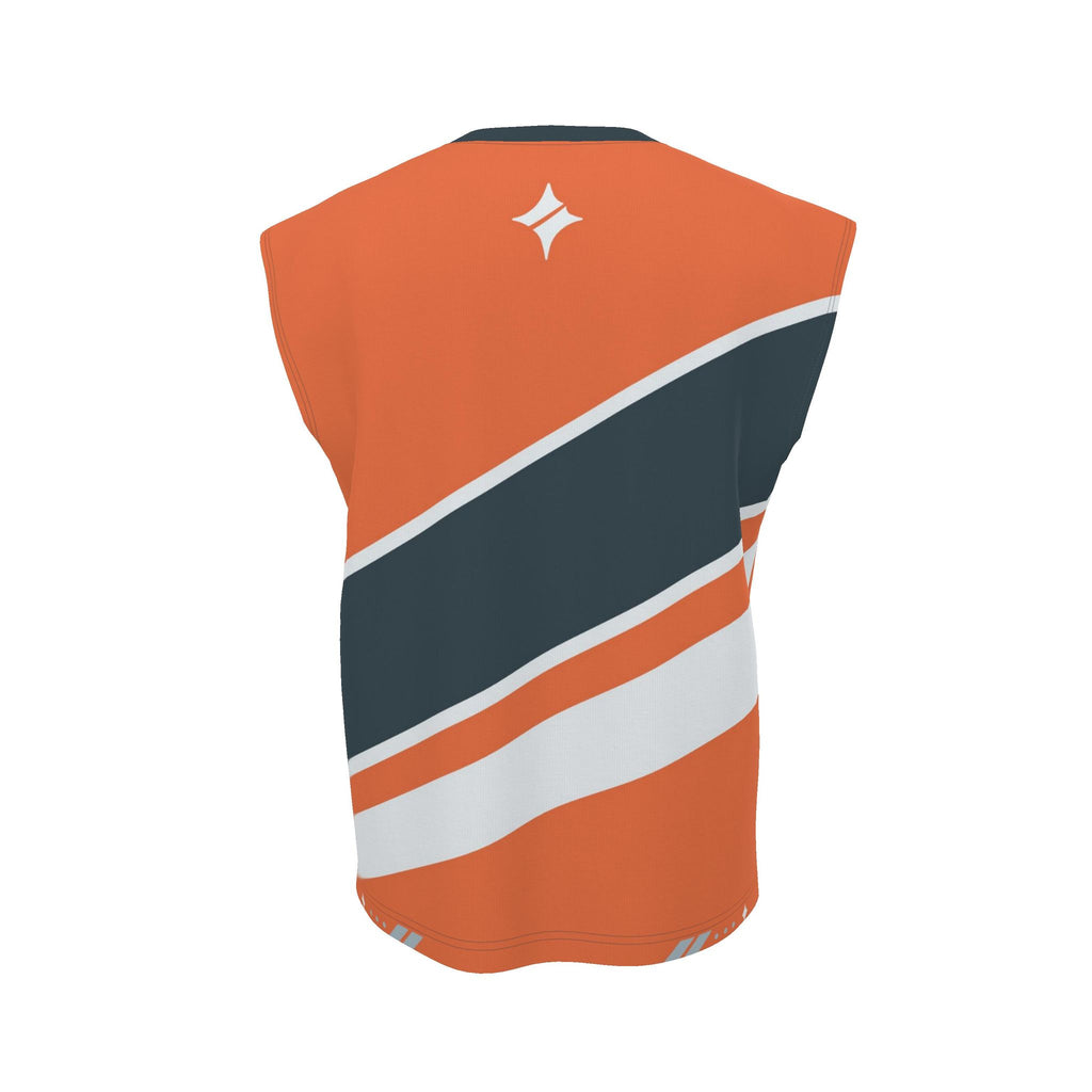 Tangerine Slate Luxury Sleeveless Cotton T-Shirt
