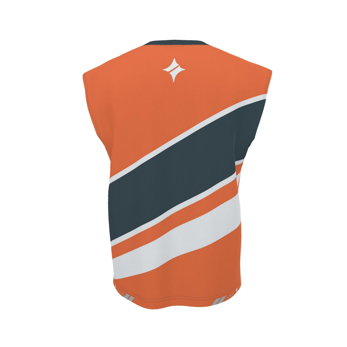 Tangerine Slate Luxury Sleeveless Cotton T-Shirt