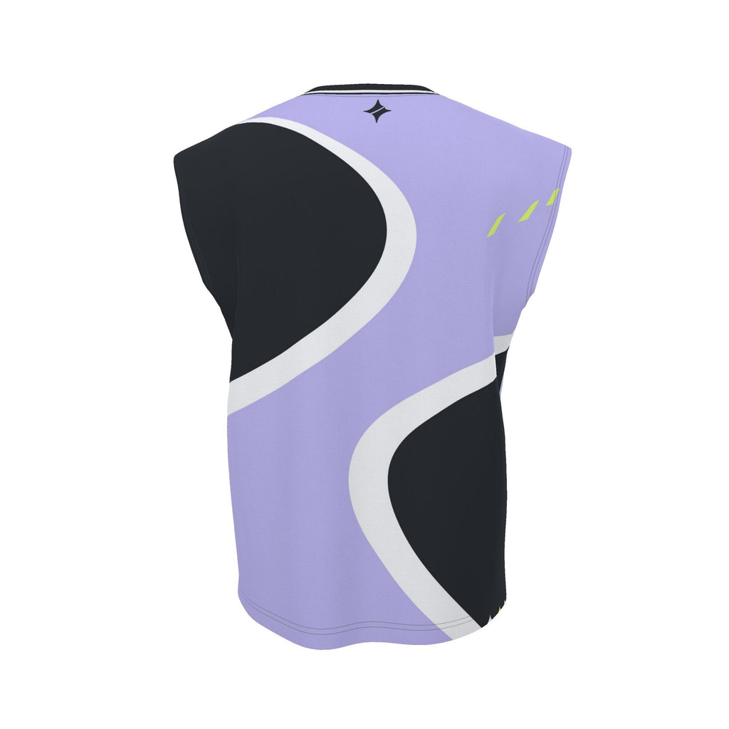 Lilac Carbon Luxury Sleeveless Cotton T-Shirt