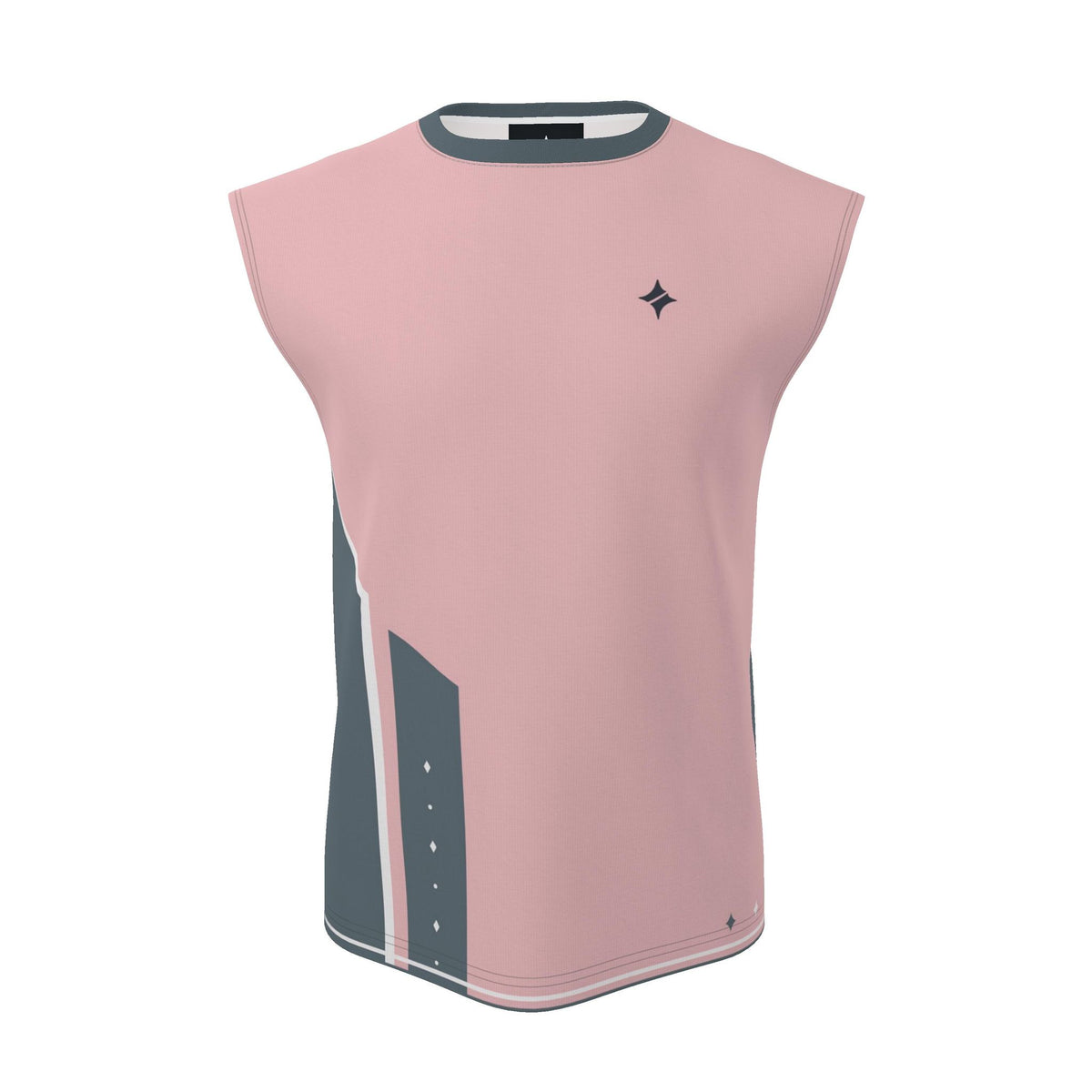Blush Concrete Luxury Sleeveless Cotton T-Shirt