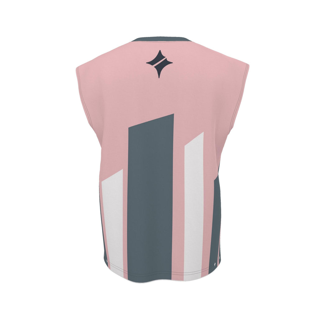 Blush Concrete Luxury Sleeveless Cotton T-Shirt