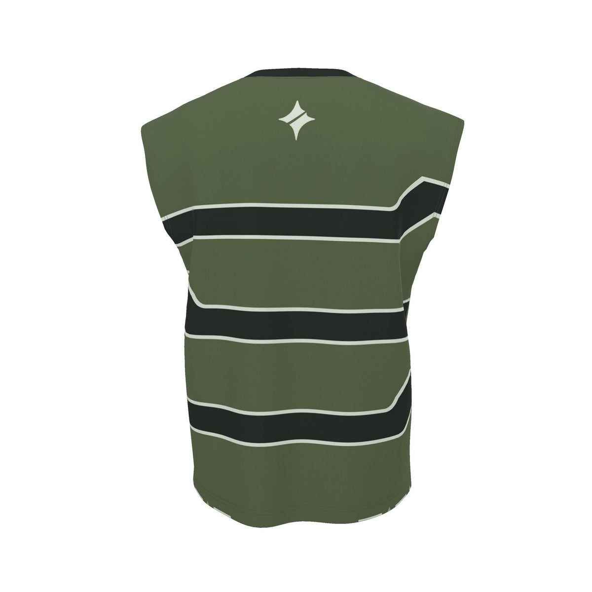 Olive Ink Luxury Sleeveless Cotton T-Shirt