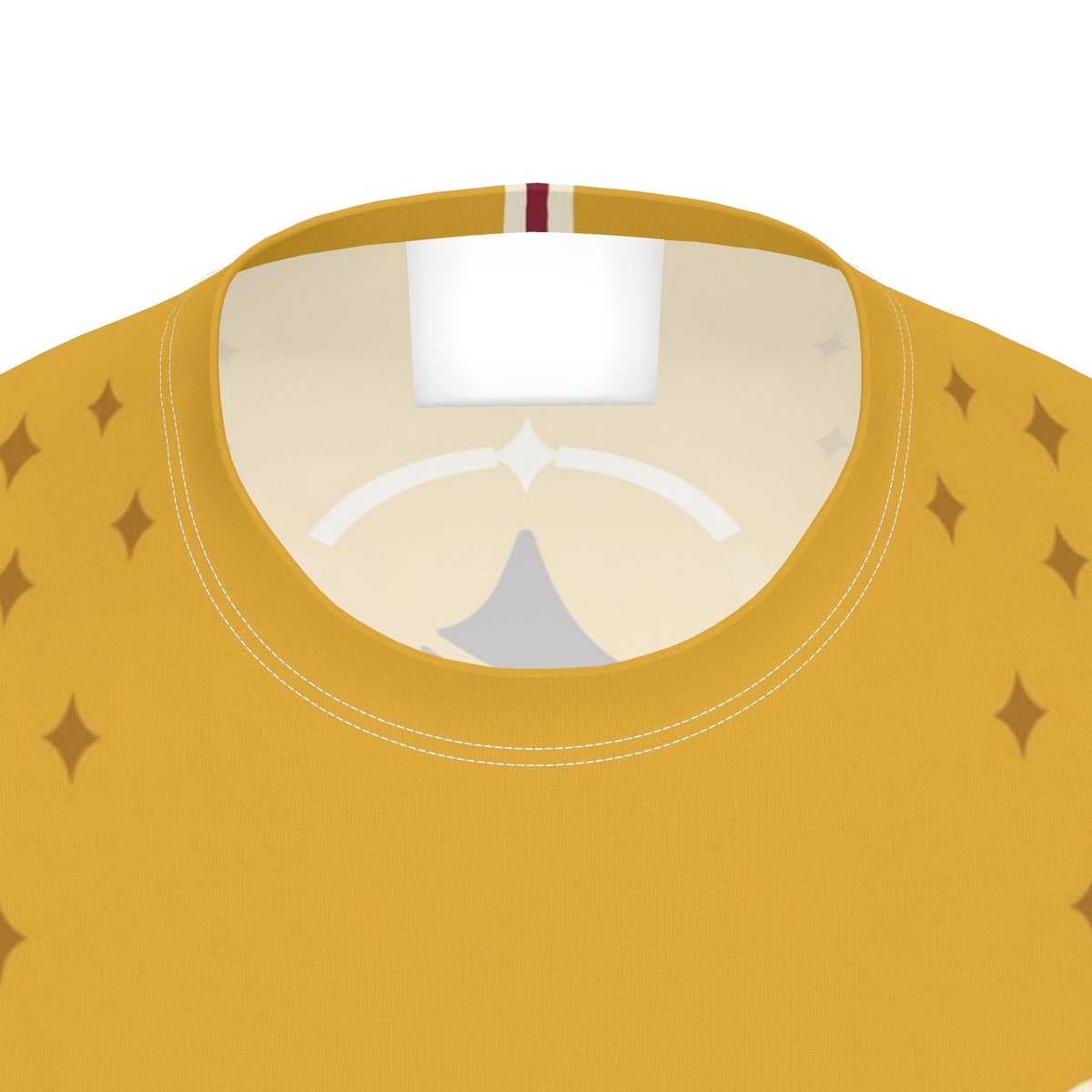 Solar Contour Regular-Fit Cotton T-Shirt — original neckline detail