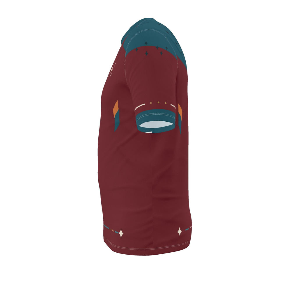Peacock Meridian Regular-Fit Cotton T-Shirt — original garment left-side view