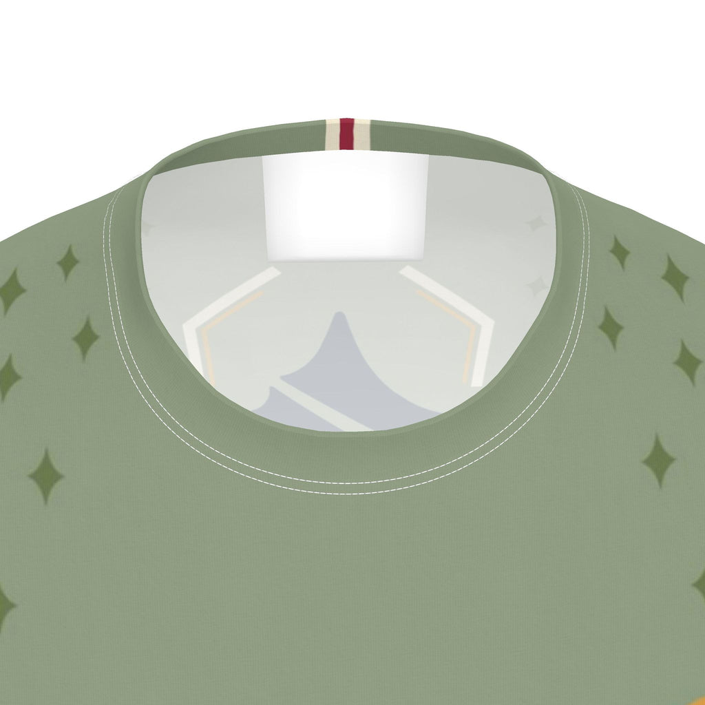 Sage Crestline Regular-Fit Cotton T-Shirt — original neckline detail