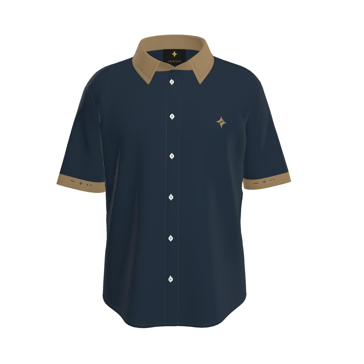 Ink Camel Luxury Cotton Satin Button-Up Shirt