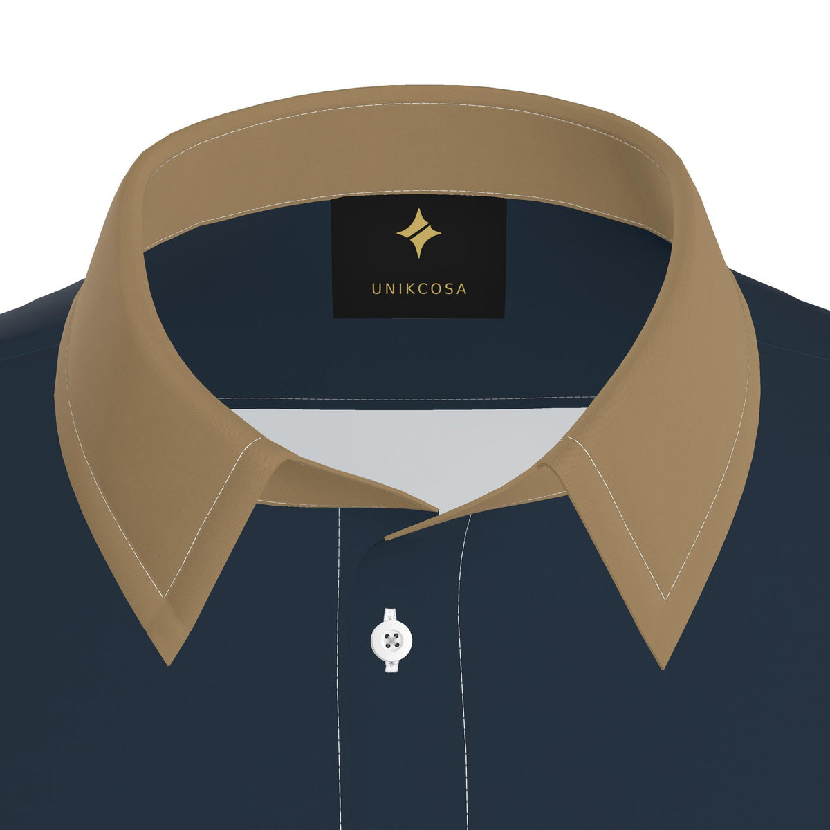Ink Camel Luxury Cotton Satin Button-Up Shirt
