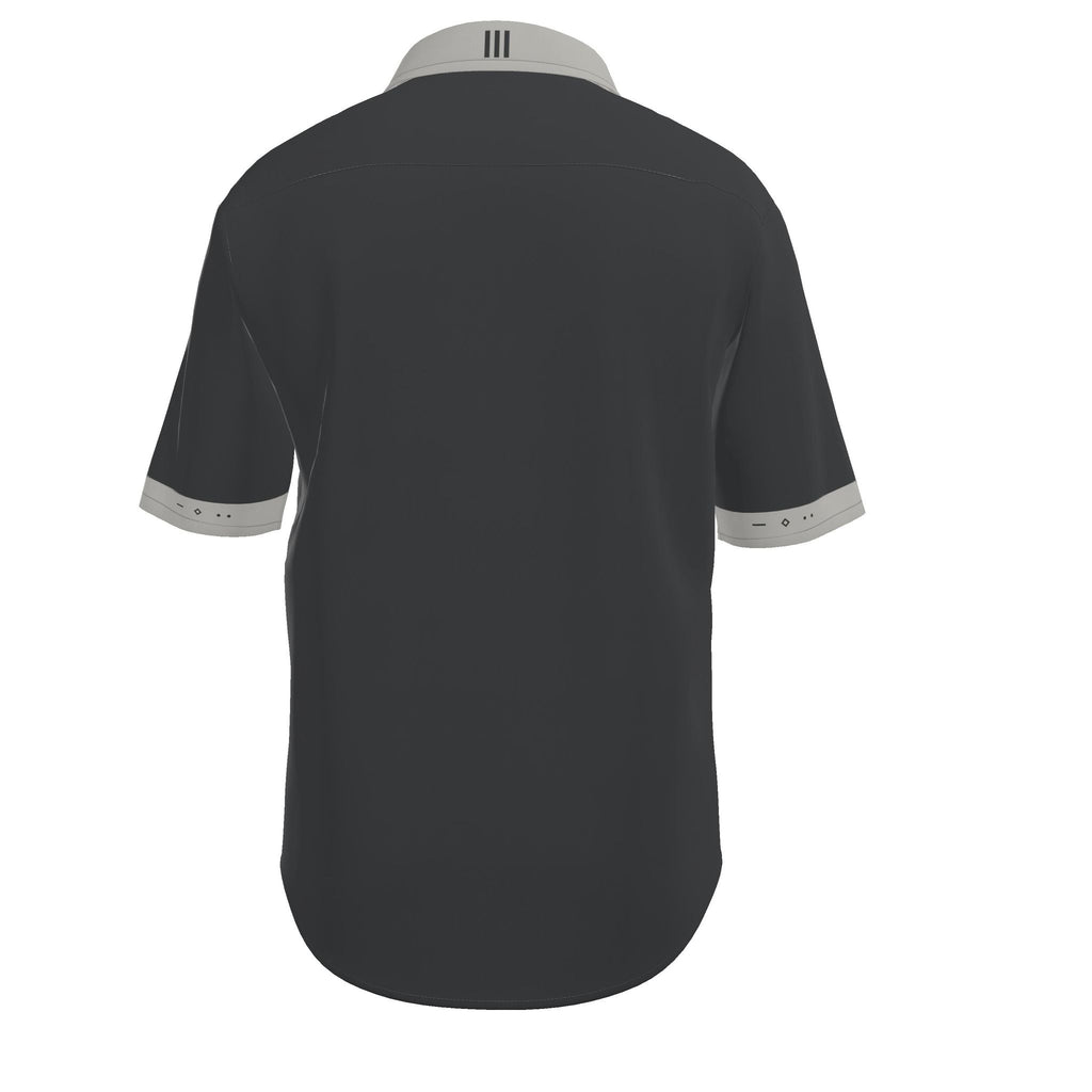 Graphite Pearl Luxury Cotton Satin Button-Up Shirt
