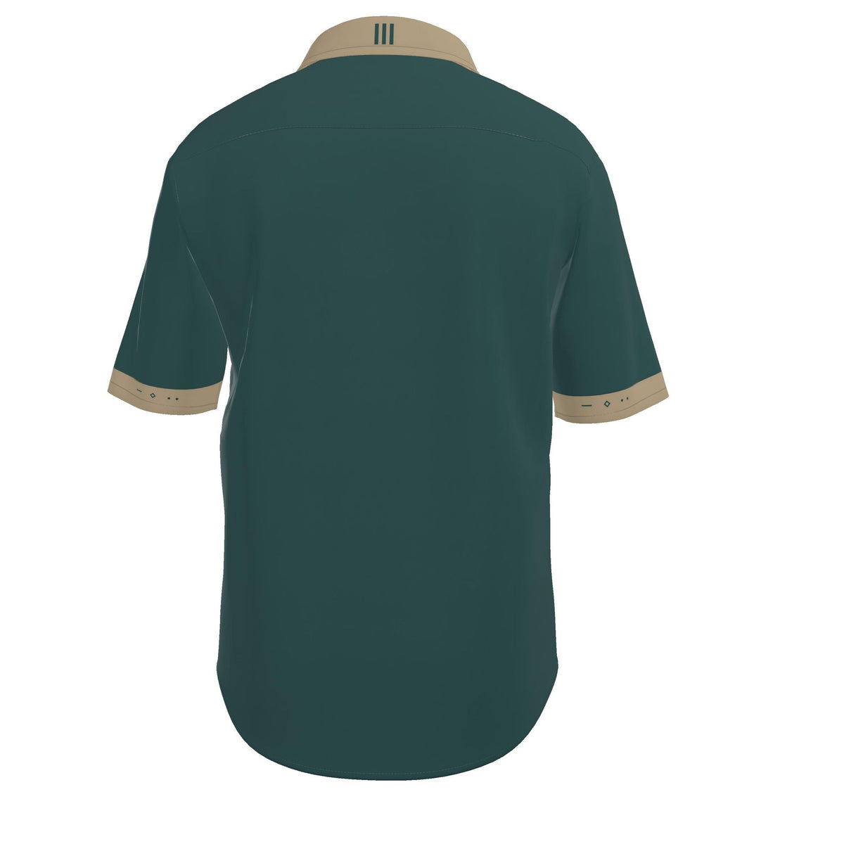 Teal Sand Luxury Cotton Satin Button-Up Shirt