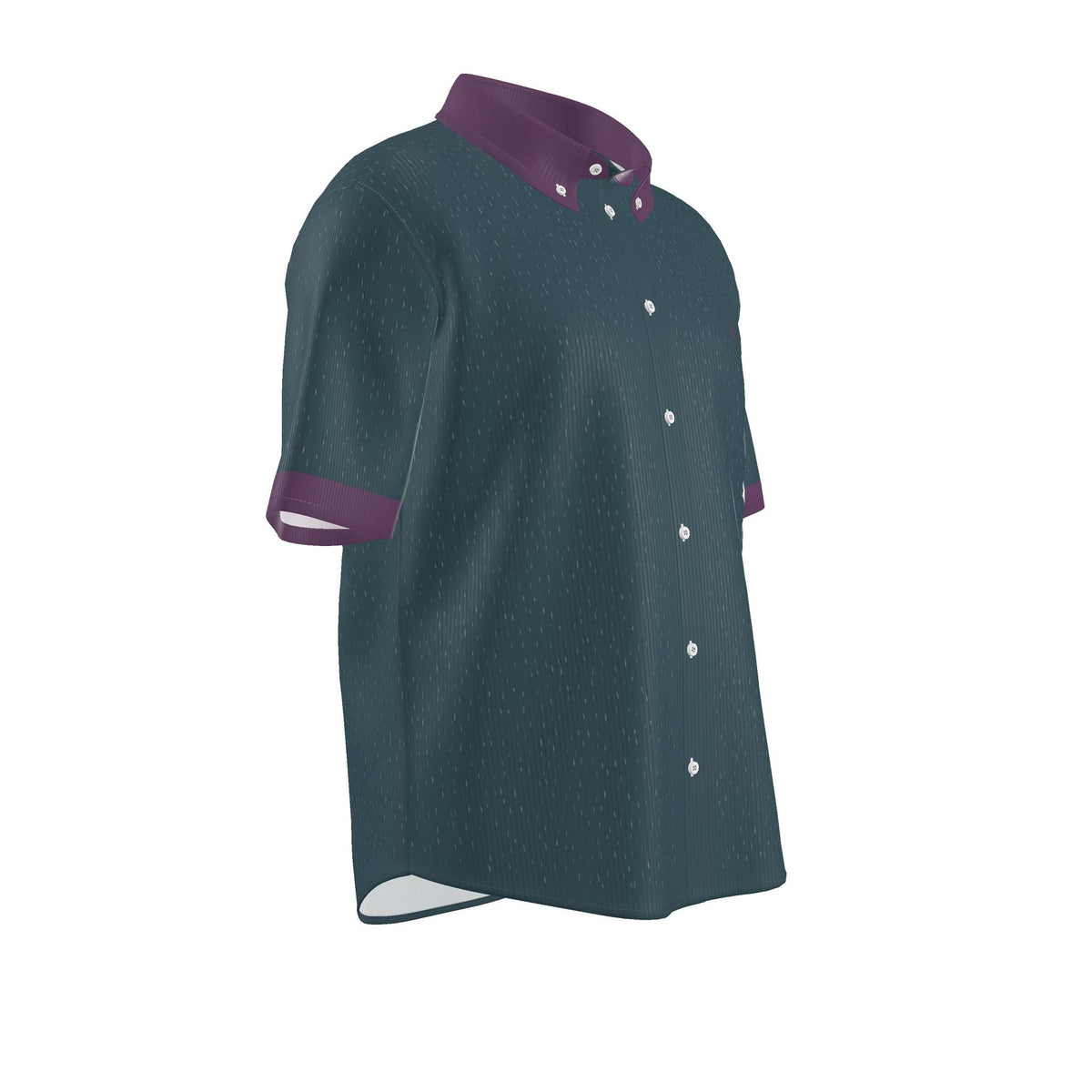 Slate Orchid Luxury 100% Silk Satin Button-Down Shirt