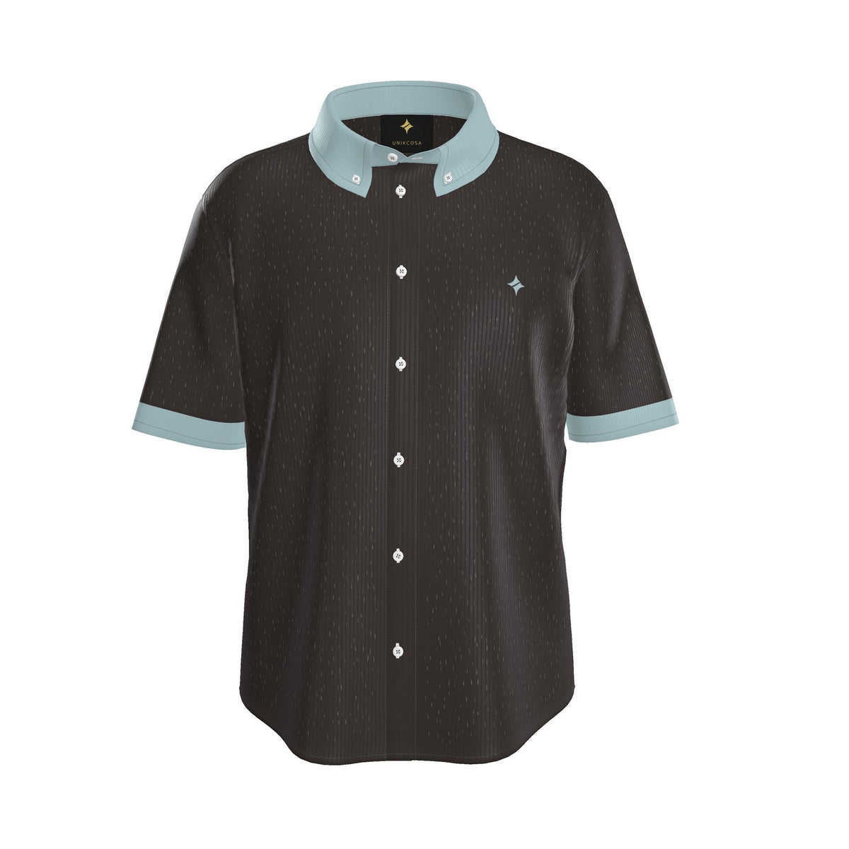 Espresso Mist Luxury 100% Silk Satin Button-Down Shirt