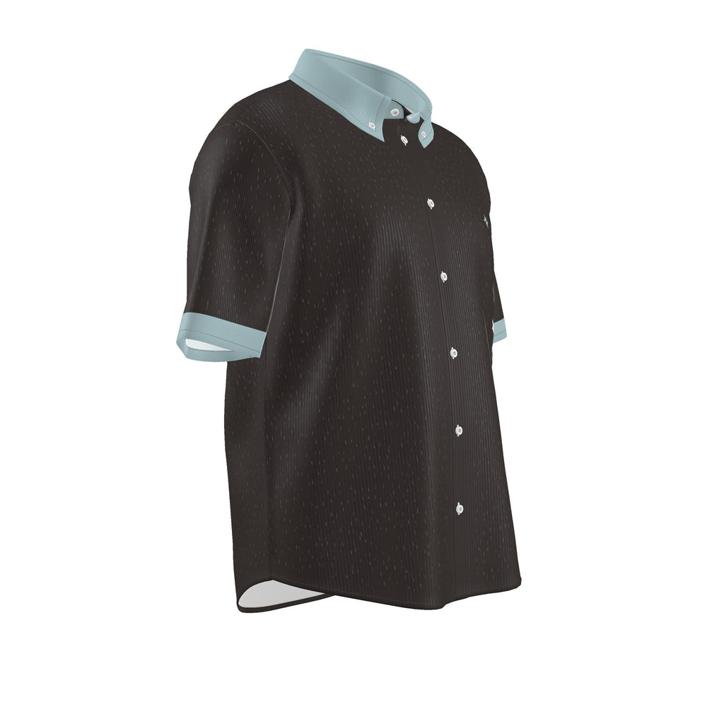 Espresso Mist Luxury 100% Silk Satin Button-Down Shirt