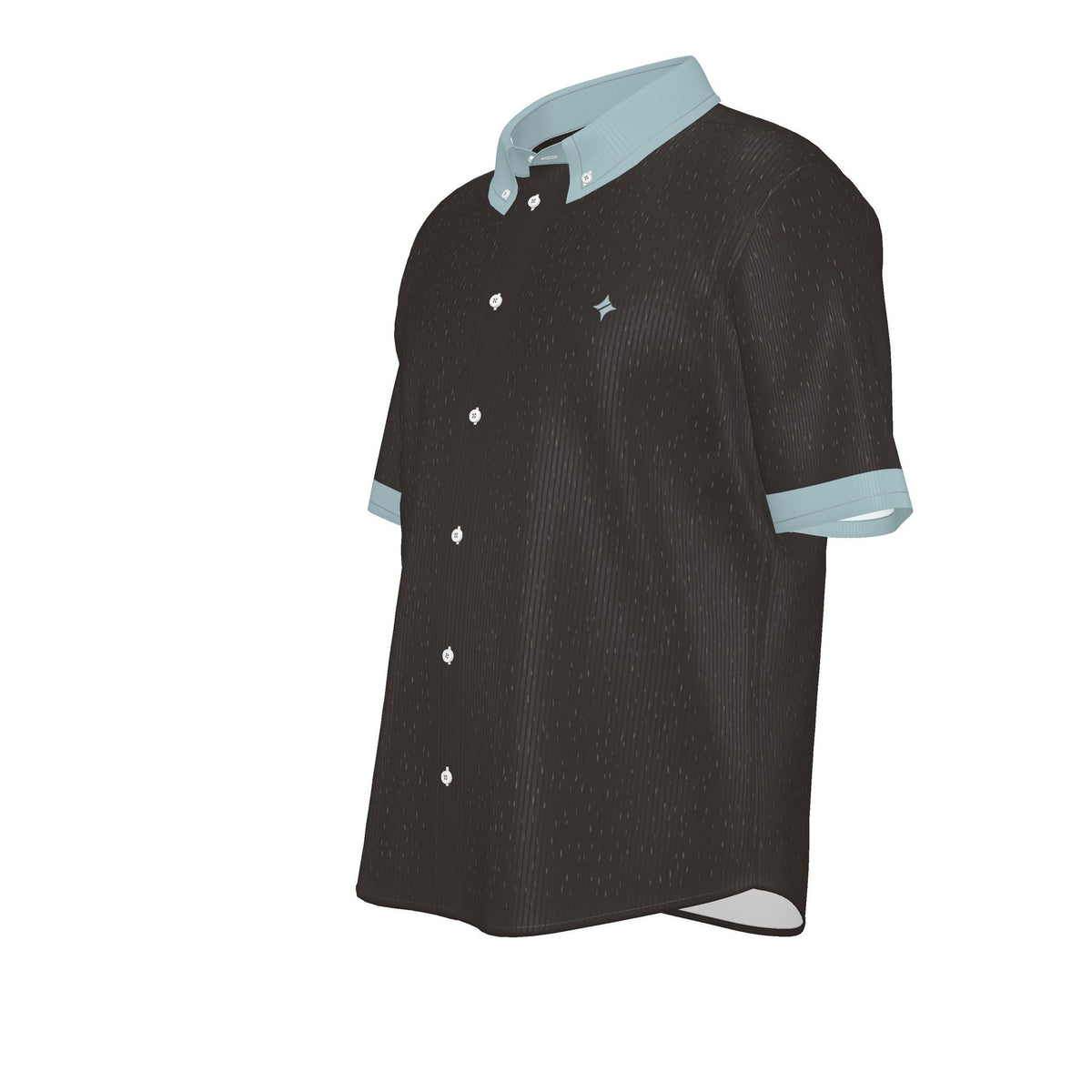 Espresso Mist Luxury 100% Silk Satin Button-Down Shirt