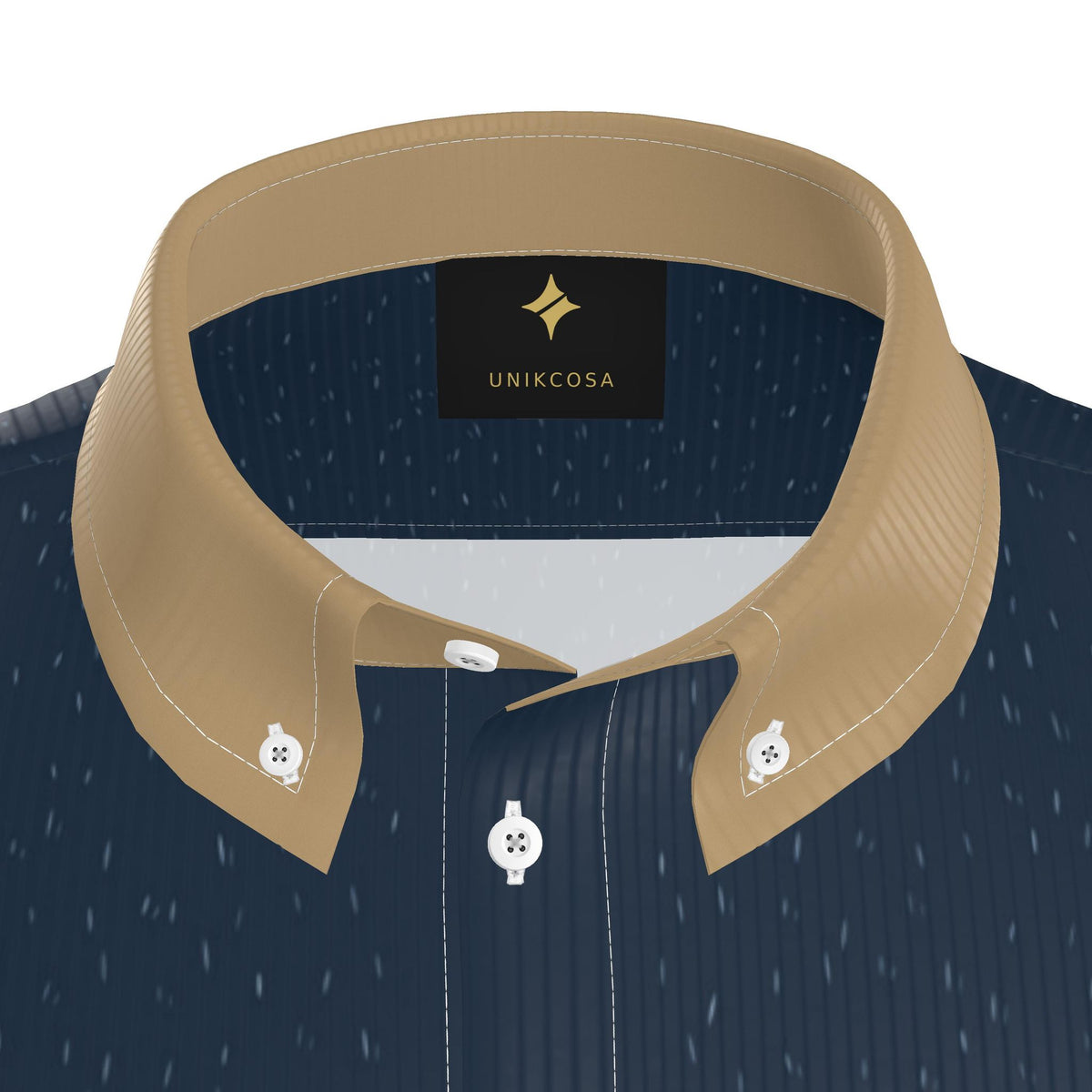 Midnight Camel Luxury 100% Silk Satin Button-Down Shirt
