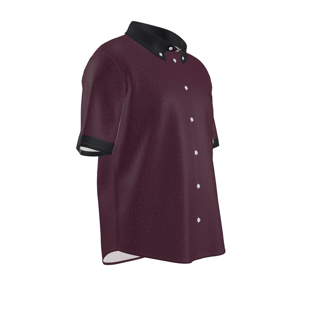 Burgundy Noir Luxury 100% Silk Satin Button-Down Shirt