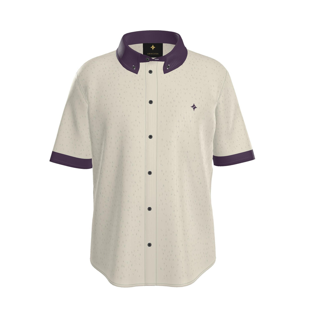 Pearl Aubergine Luxury 100% Silk Satin Button-Down Shirt