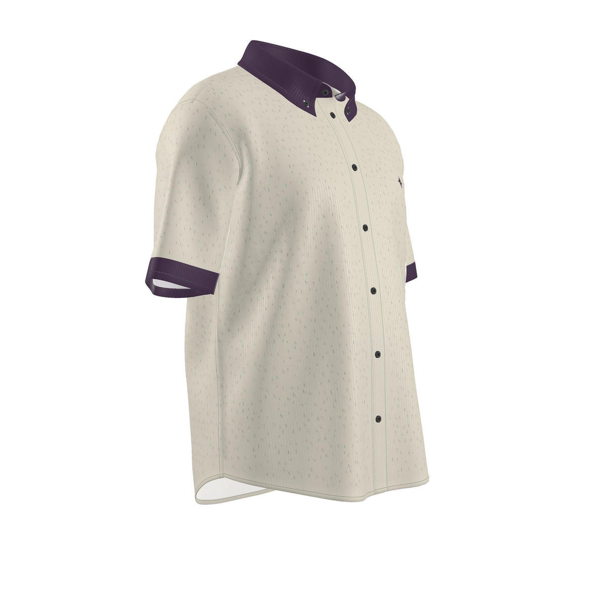 Pearl Aubergine Luxury 100% Silk Satin Button-Down Shirt