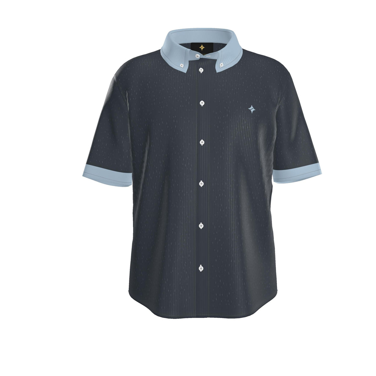 Graphite Ice Luxury 100% Silk Satin Button-Down Shirt