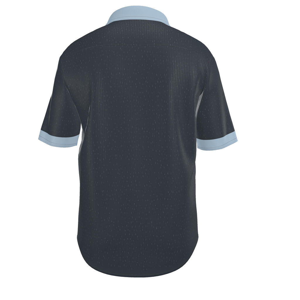 Graphite Ice Luxury 100% Silk Satin Button-Down Shirt