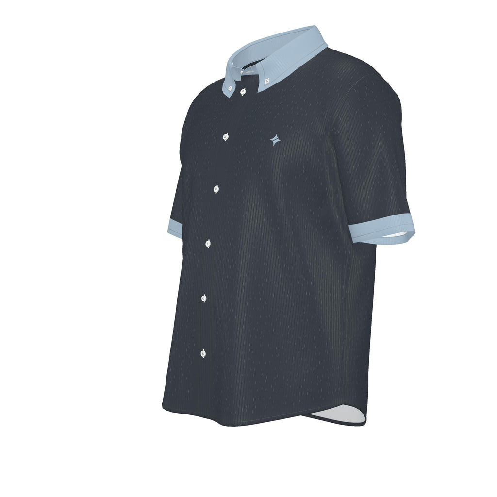 Graphite Ice Luxury 100% Silk Satin Button-Down Shirt