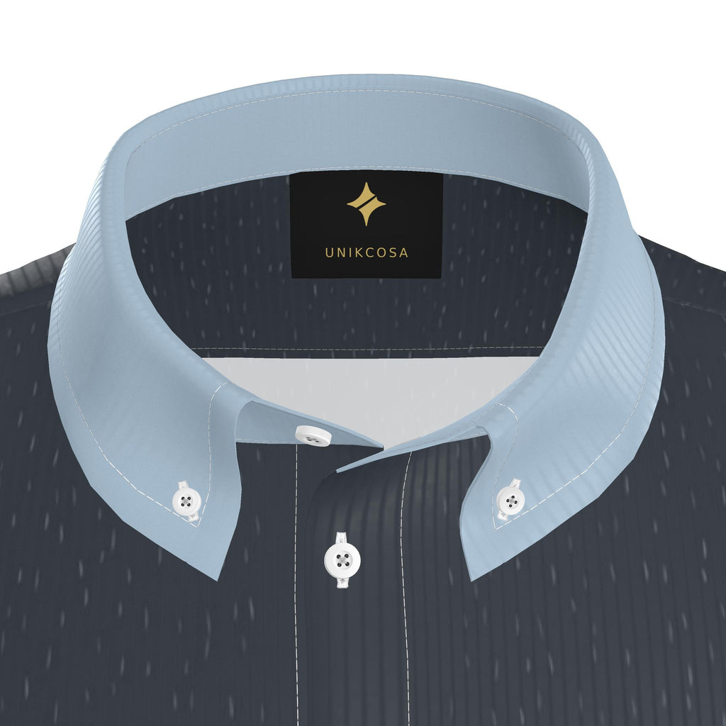 Graphite Ice Luxury 100% Silk Satin Button-Down Shirt