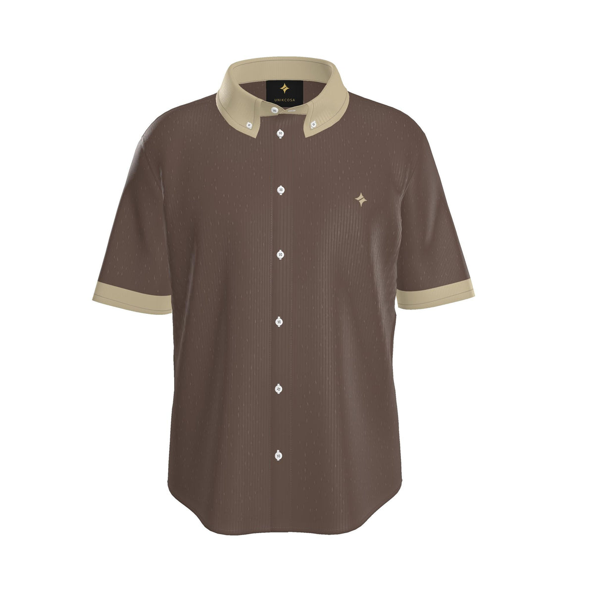 Mocha Champagne Luxury 100% Silk Satin Button-Down Shirt