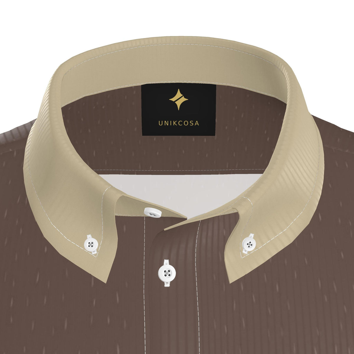 Mocha Champagne Luxury 100% Silk Satin Button-Down Shirt