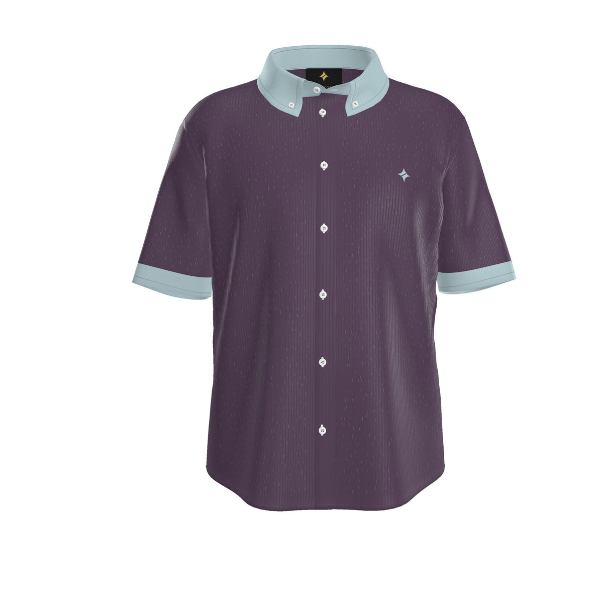 Plum Glacier Luxury 100% Silk Satin Button-Down Shirt