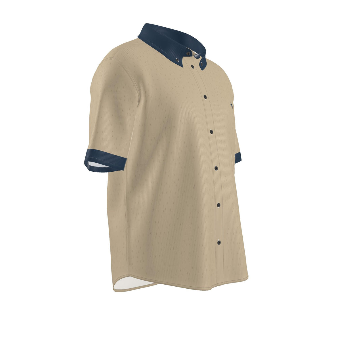 Sand Marine Luxury 100% Silk Satin Button-Down Shirt