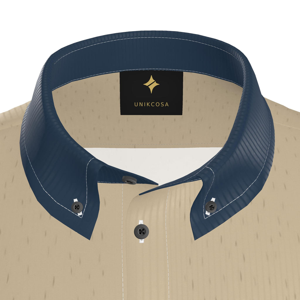 Sand Marine Luxury 100% Silk Satin Button-Down Shirt
