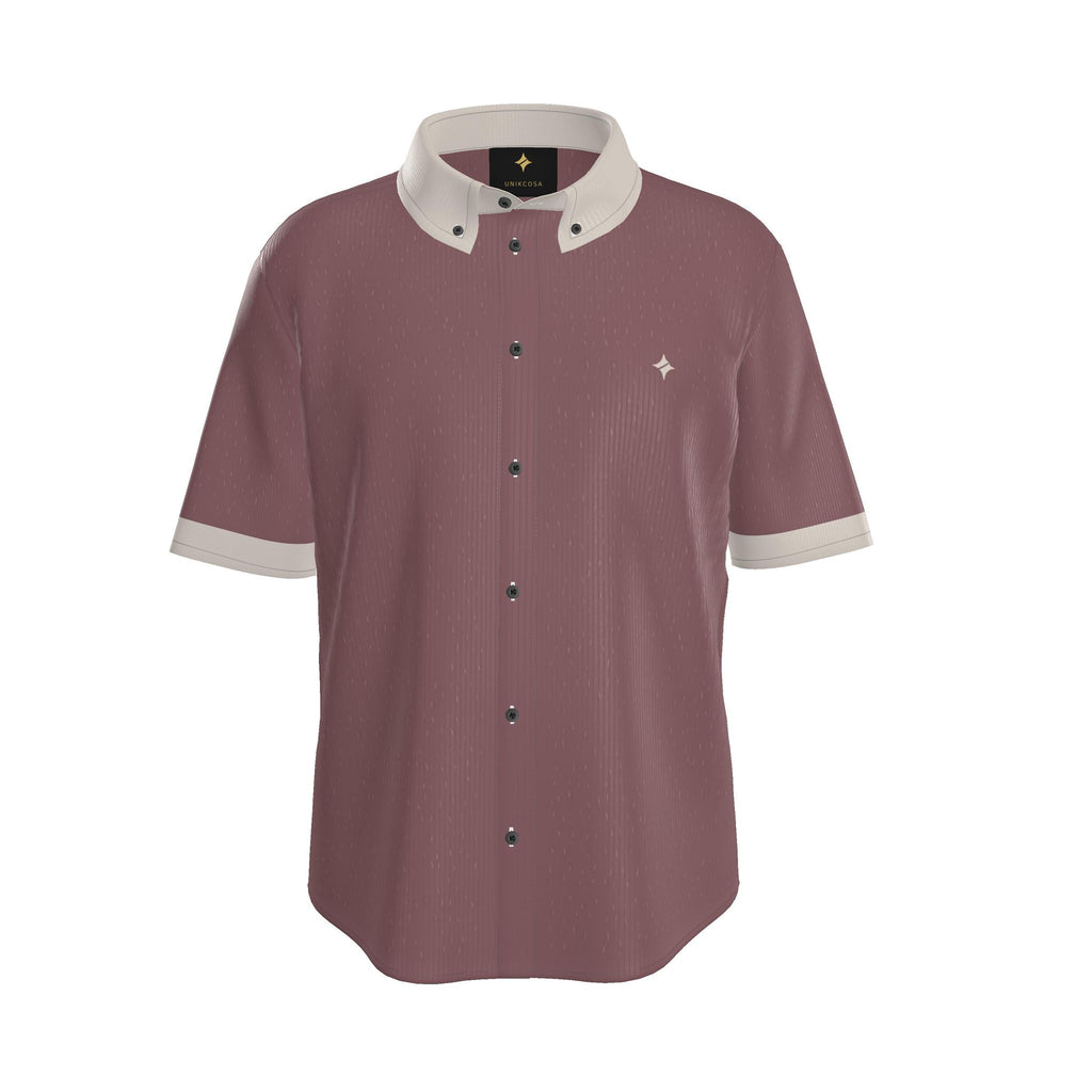 Rosewood Pearl Luxury 100% Silk Satin Button-Down Shirt