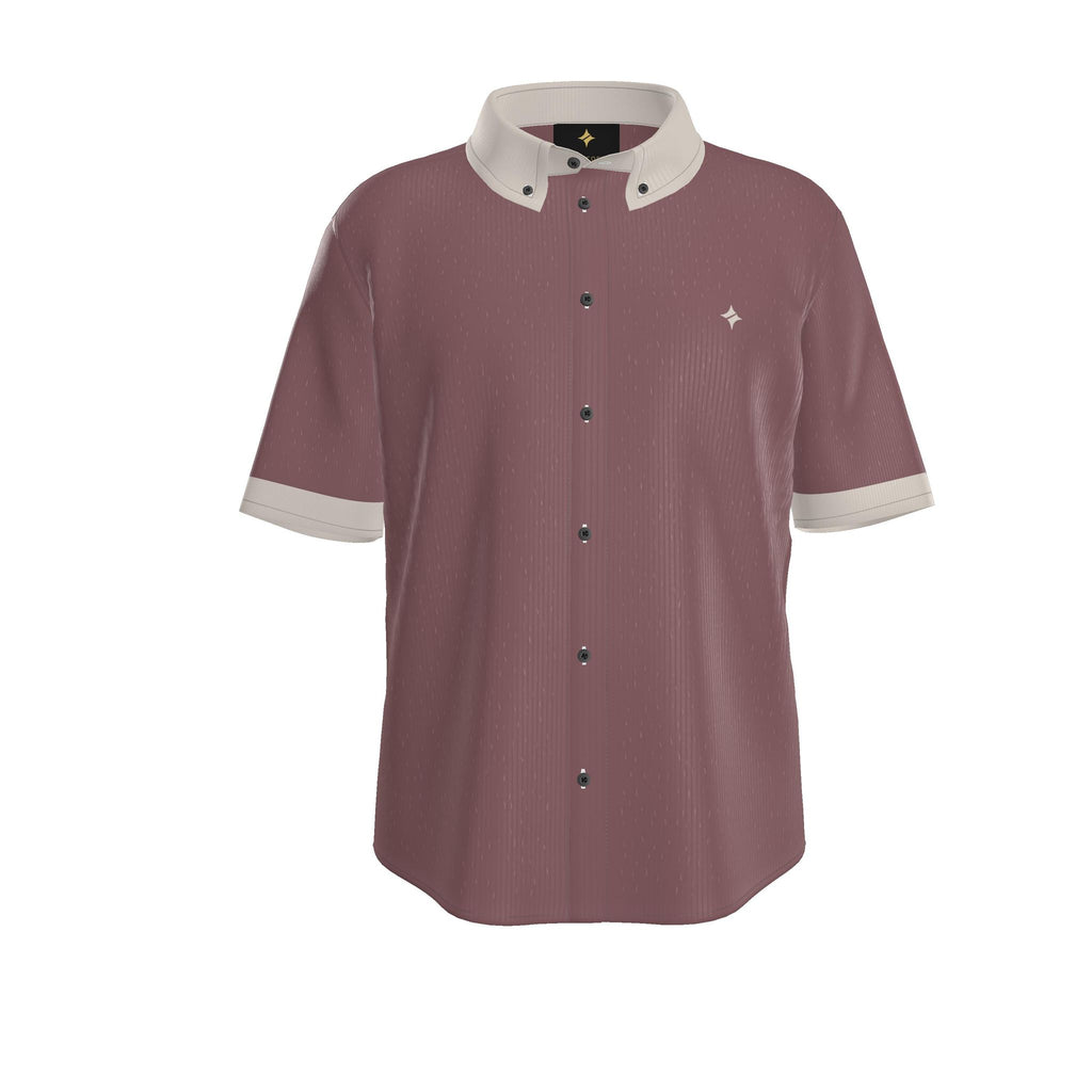Rosewood Pearl Luxury 100% Silk Satin Button-Down Shirt