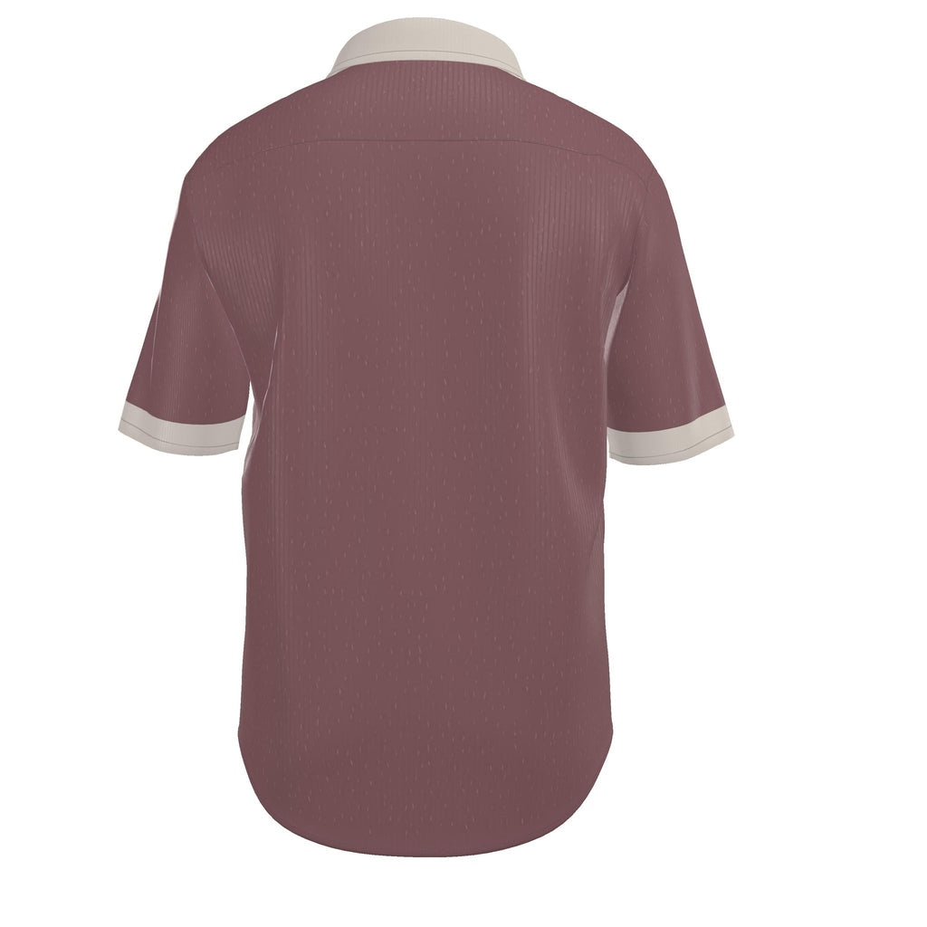 Rosewood Pearl Luxury 100% Silk Satin Button-Down Shirt