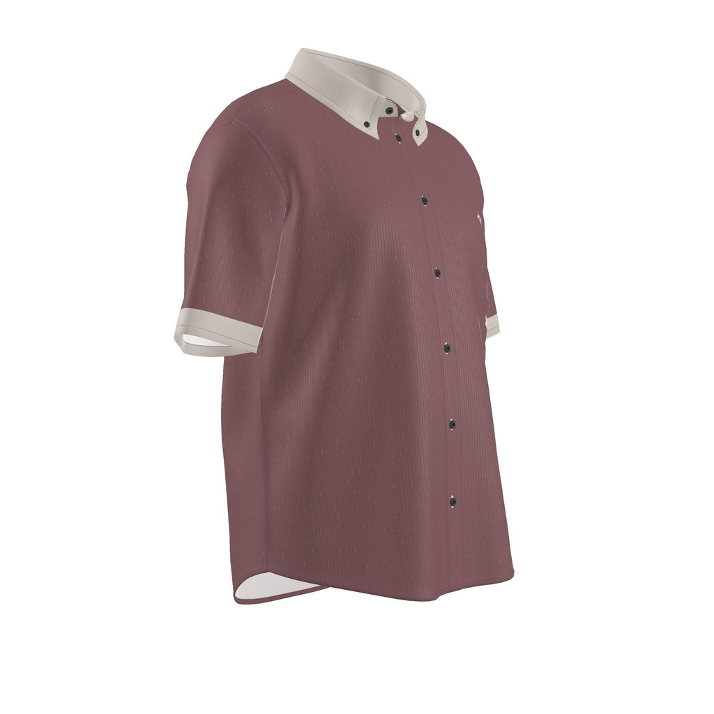 Rosewood Pearl Luxury 100% Silk Satin Button-Down Shirt