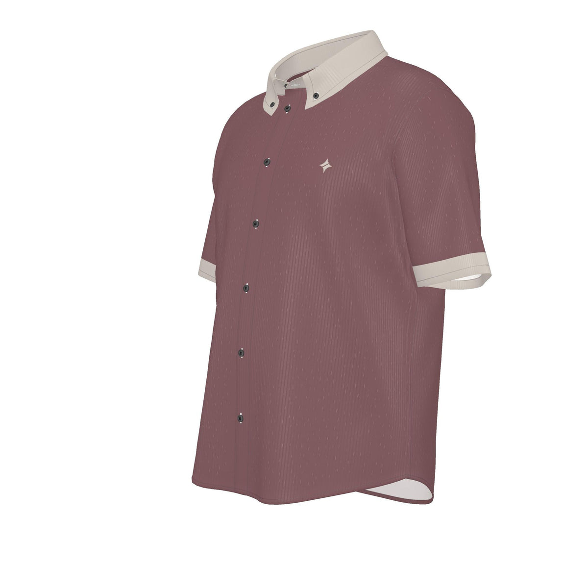 Rosewood Pearl Luxury 100% Silk Satin Button-Down Shirt