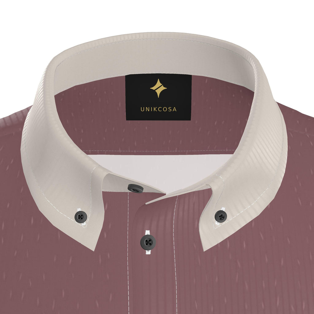 Rosewood Pearl Luxury 100% Silk Satin Button-Down Shirt