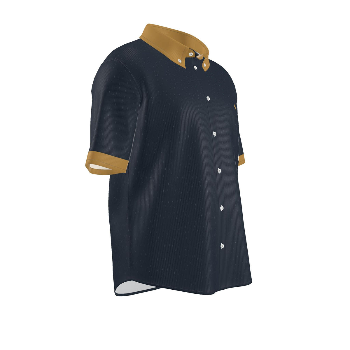 Ink Saffron Luxury 100% Silk Satin Button-Down Shirt