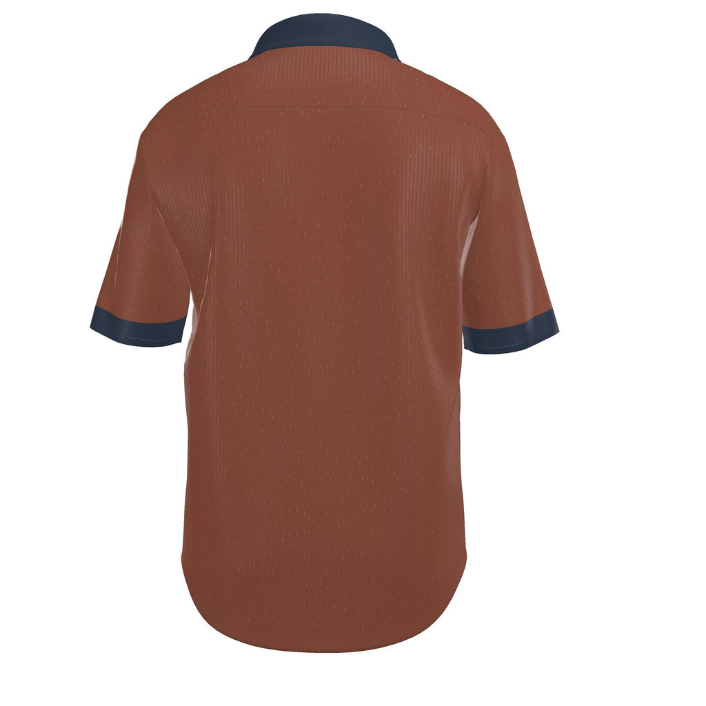 Auburn Night Luxury 100% Silk Satin Button-Down Shirt