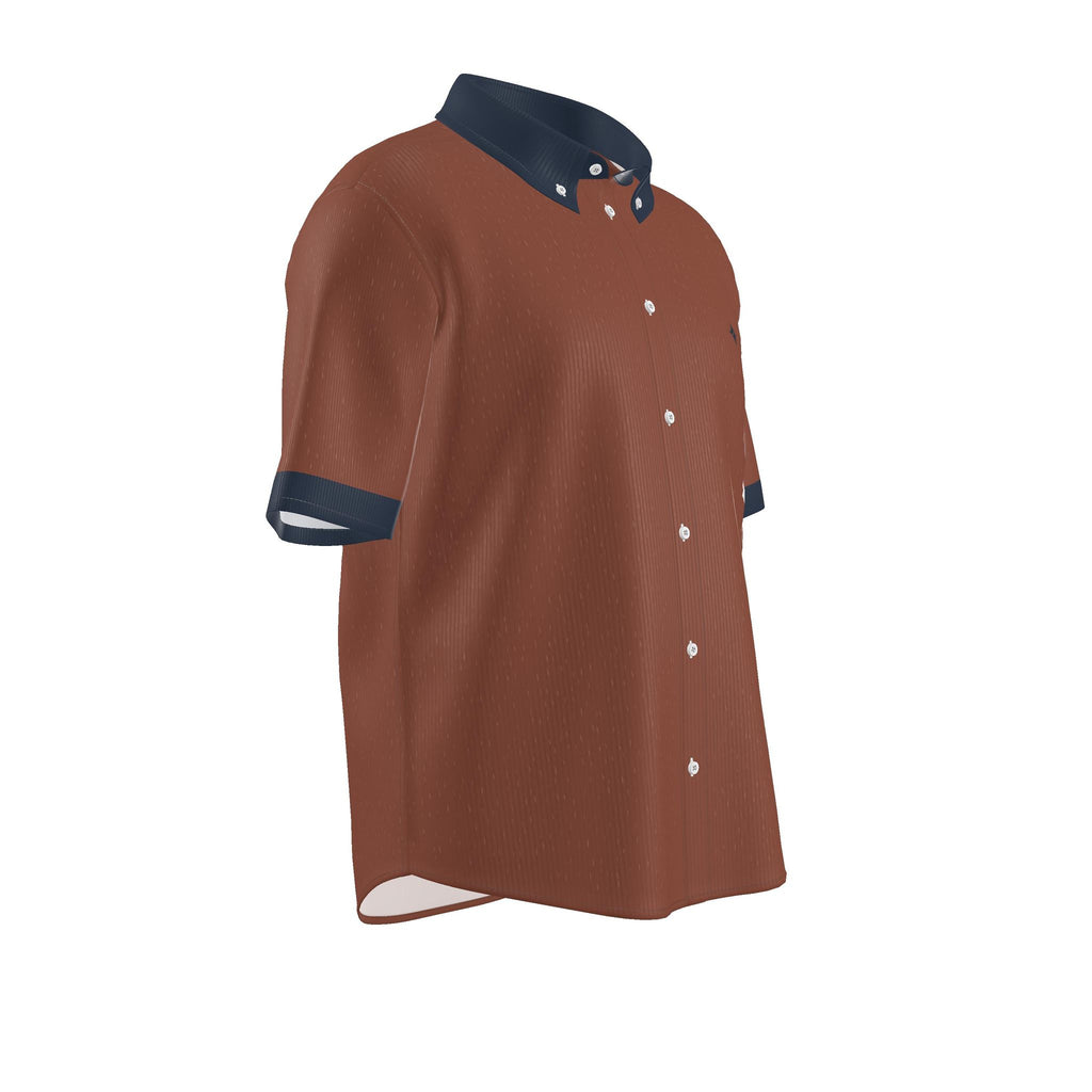 Auburn Night Luxury 100% Silk Satin Button-Down Shirt