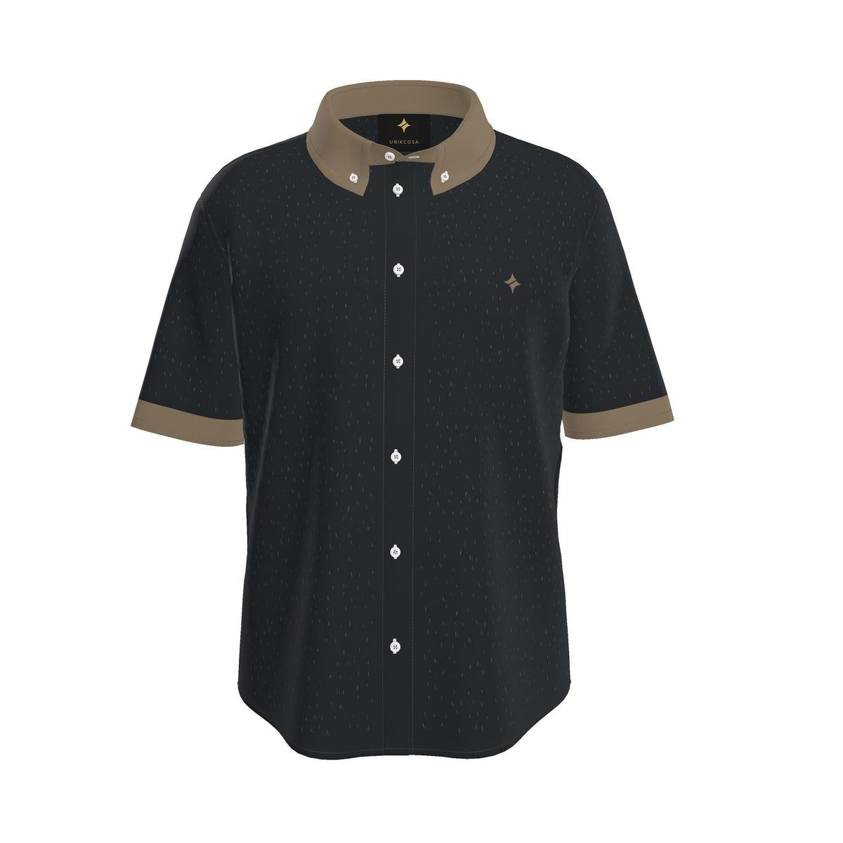 Obsidian Bronze Luxury 100% Silk Satin Button-Down Shirt