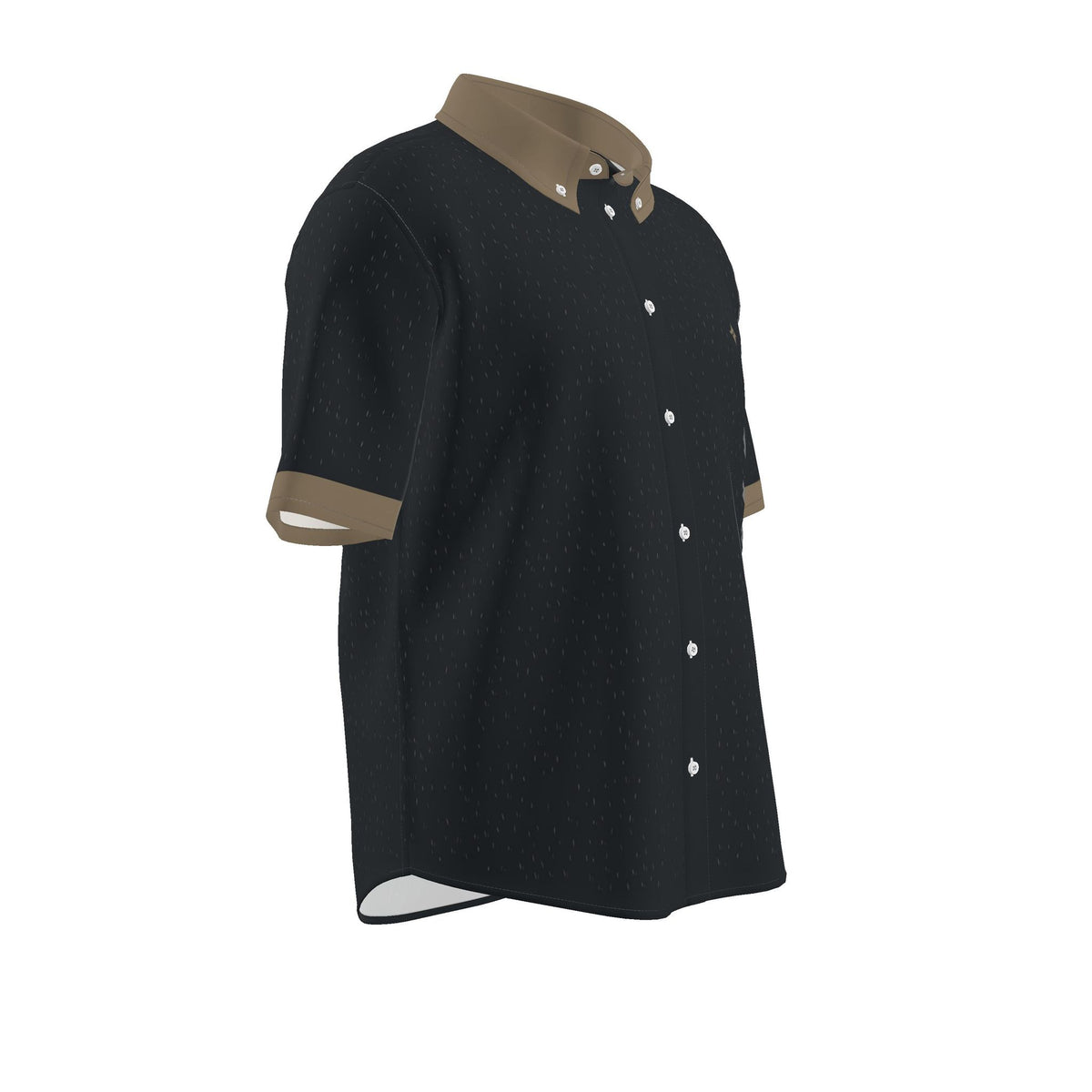 Obsidian Bronze Luxury 100% Silk Satin Button-Down Shirt