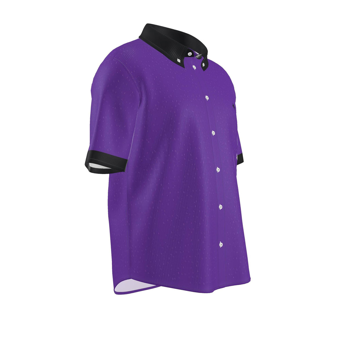 Royal Purple Noir Luxury 100% Silk Satin Button-Down Shirt