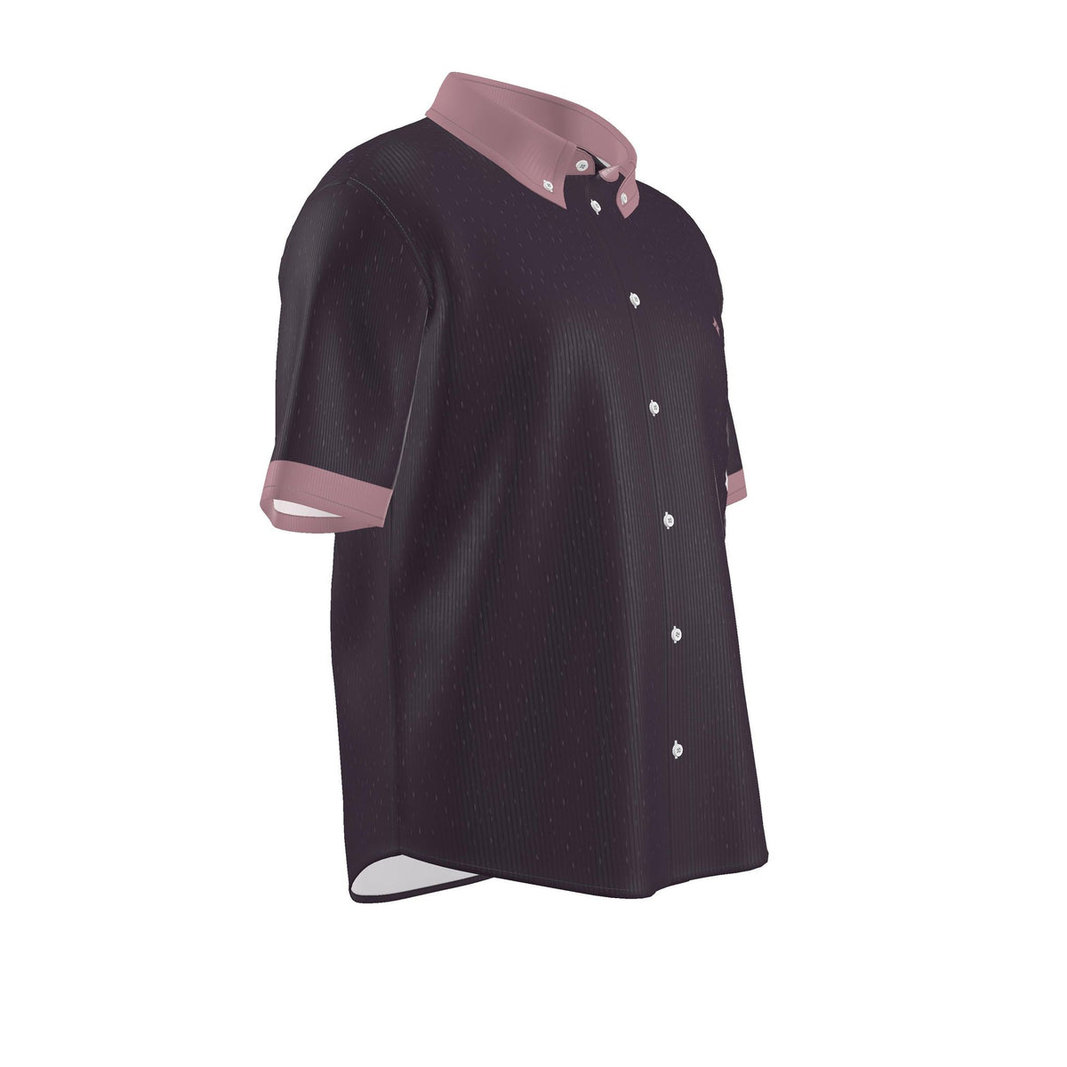 Aubergine Rose Luxury 100% Silk Satin Button-Down Shirt