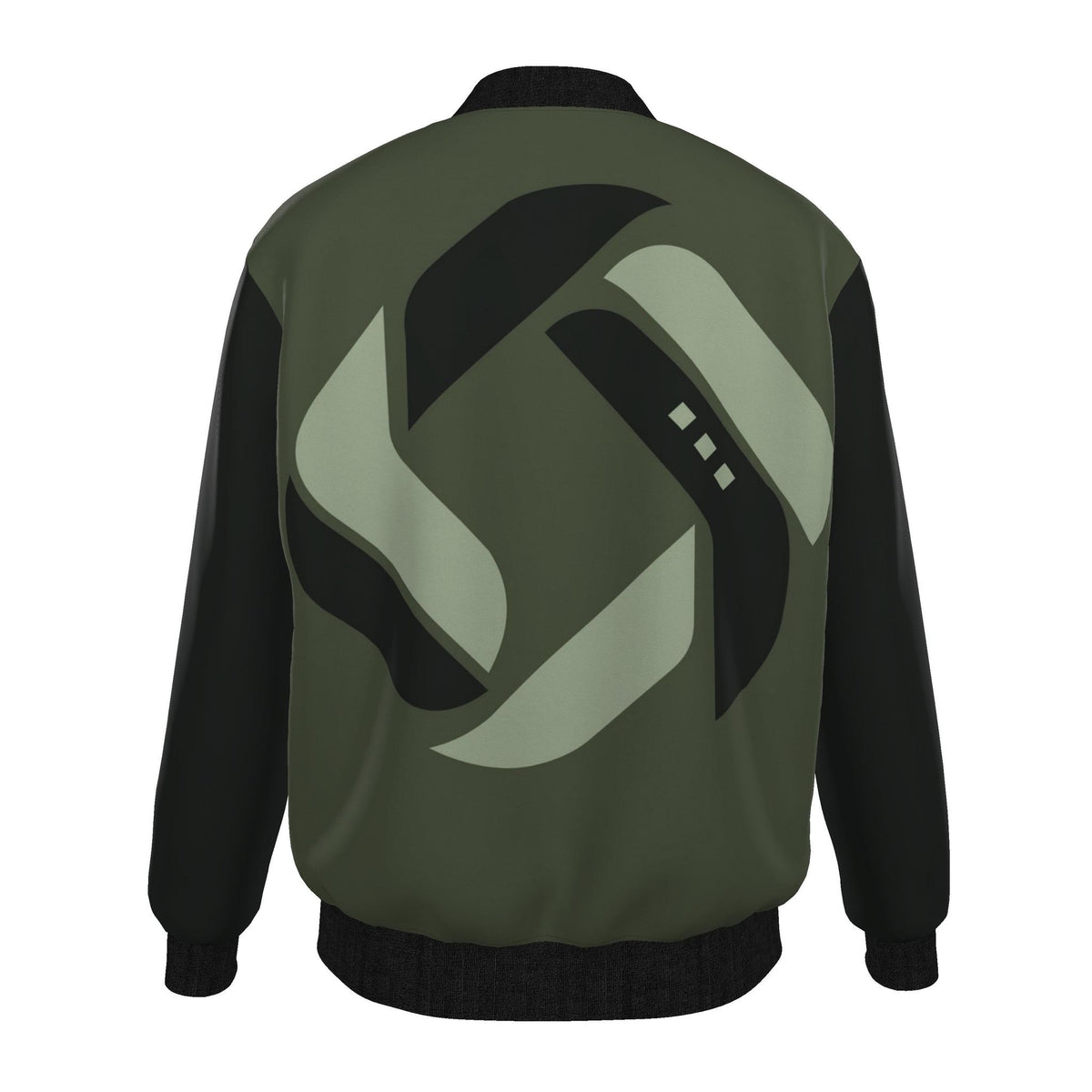 Moss Obsidian Luxury Duchess Satin Bomber Jacket