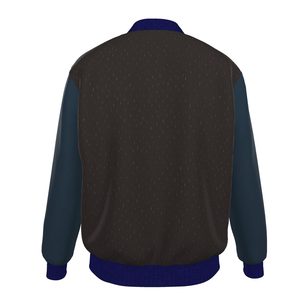 Espresso Ink Rhythm Luxury Duchess Satin Bomber Jacket