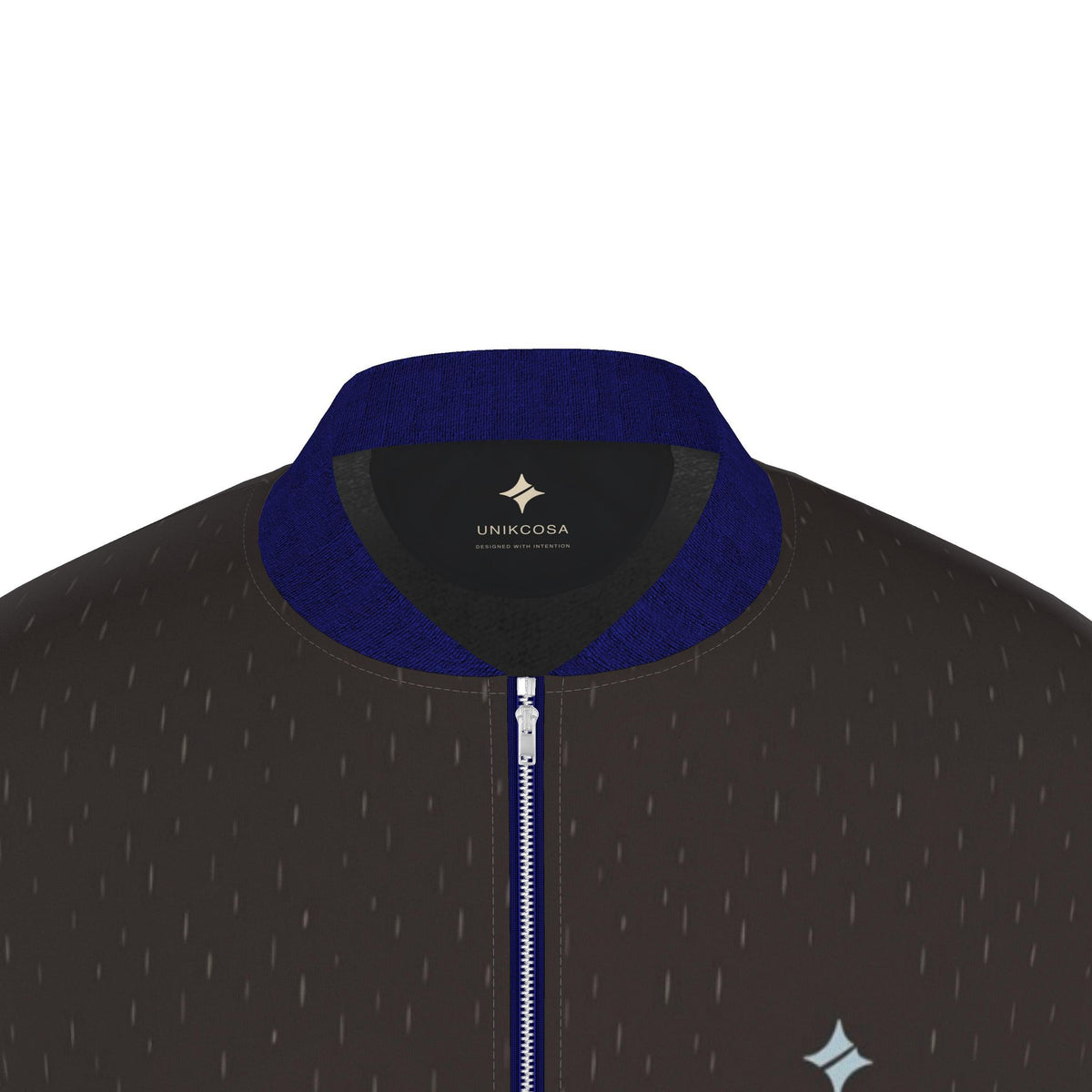 Espresso Ink Rhythm Luxury Duchess Satin Bomber Jacket