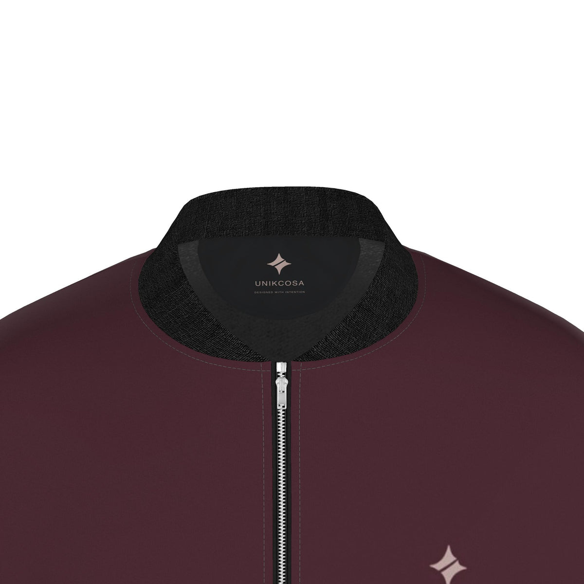 Bordeaux Cadence Luxury Duchess Satin Bomber Jacket