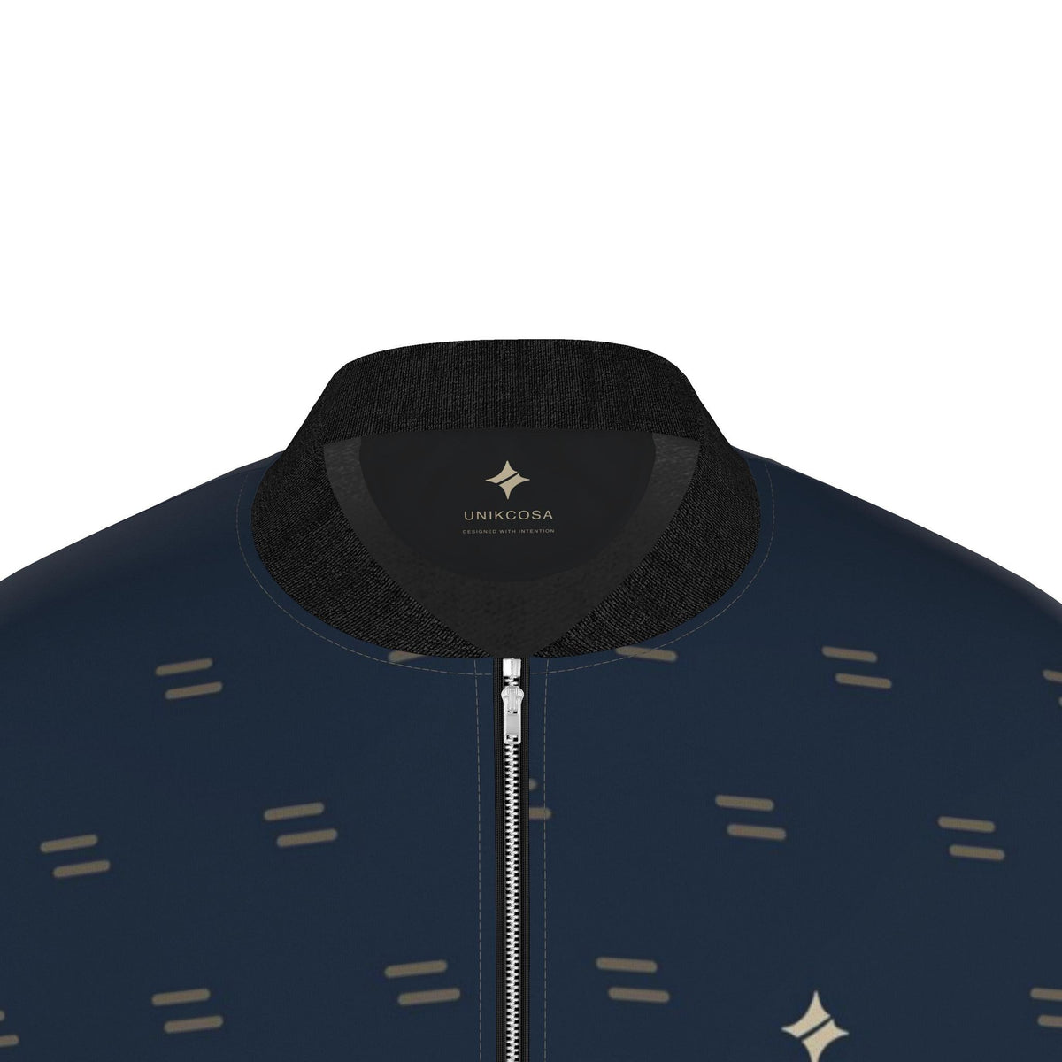 Midnight Champagne Luxury Duchess Satin Bomber Jacket